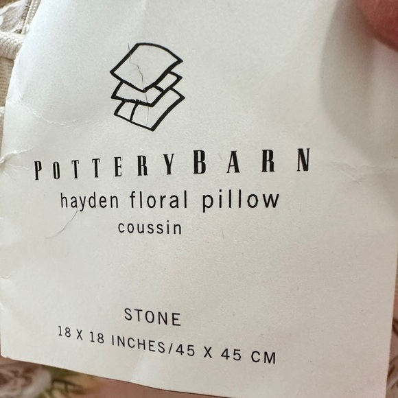 (2) Pottery Barn Hayden Stone Pipe Covers with Inserts Cotton Linen Floral - Picture 12 of 13